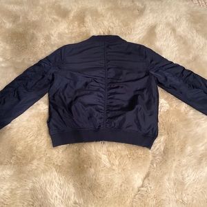 Zara Girls Navy Blue Bomber Coat